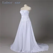 2017 New Arrival Chiffon Wedding Dresses Robe De Mariage A Line Lace Up Vintage Bridal Gown
