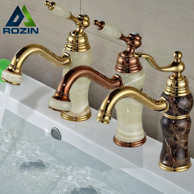 Free Shipping Golden Marble Basin Sink Faucet One Handle Bathroom Free Shipping Golden Marble Basin Sink Faucet One Handle Bathroom Vanity Mixer Taps