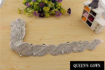 

Professional Crysatal Supply New Design Rhinestone Trimming for Decorative Garment Rhinestone applique trim