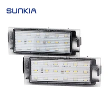 2 pz/lotto 12 v Auto LED Targa Numero di licenza Luce 18 SMD Super White Lampada per Renault Clio III/ twingo II/Opel Movano/Master