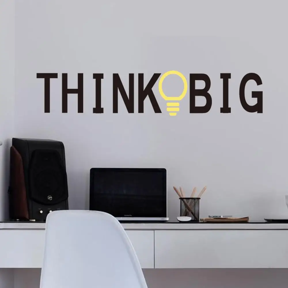 personalized think big wall lettering words decal vinyl quote