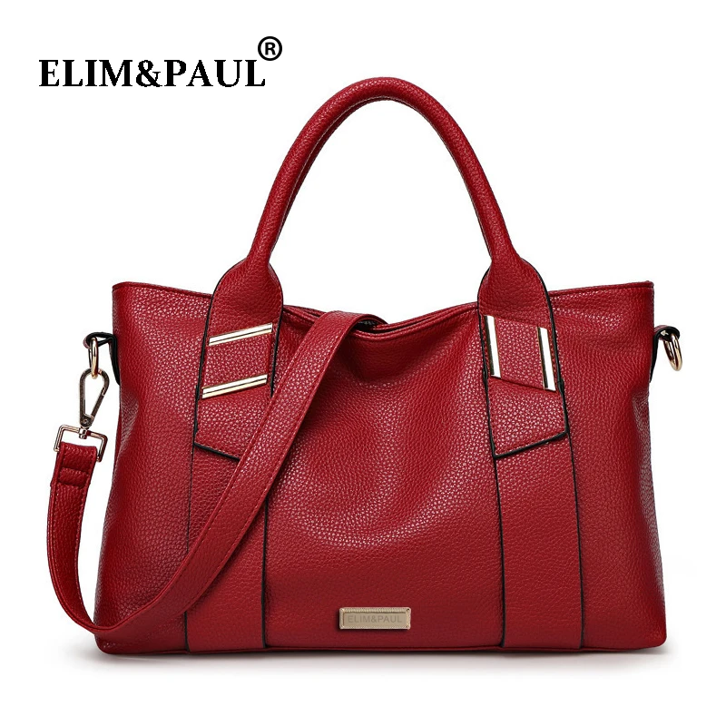 

ELIM&PAUL Women Handbags Women's Bag Female Fashion Totes PU Leather Top-Handle Bags Crossbody Large Women Bag Bolsas Femininas
