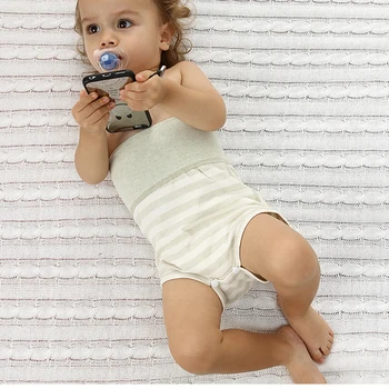 

Organic colored cotton baby underwear baby shorts baby underwear high waist protection belly