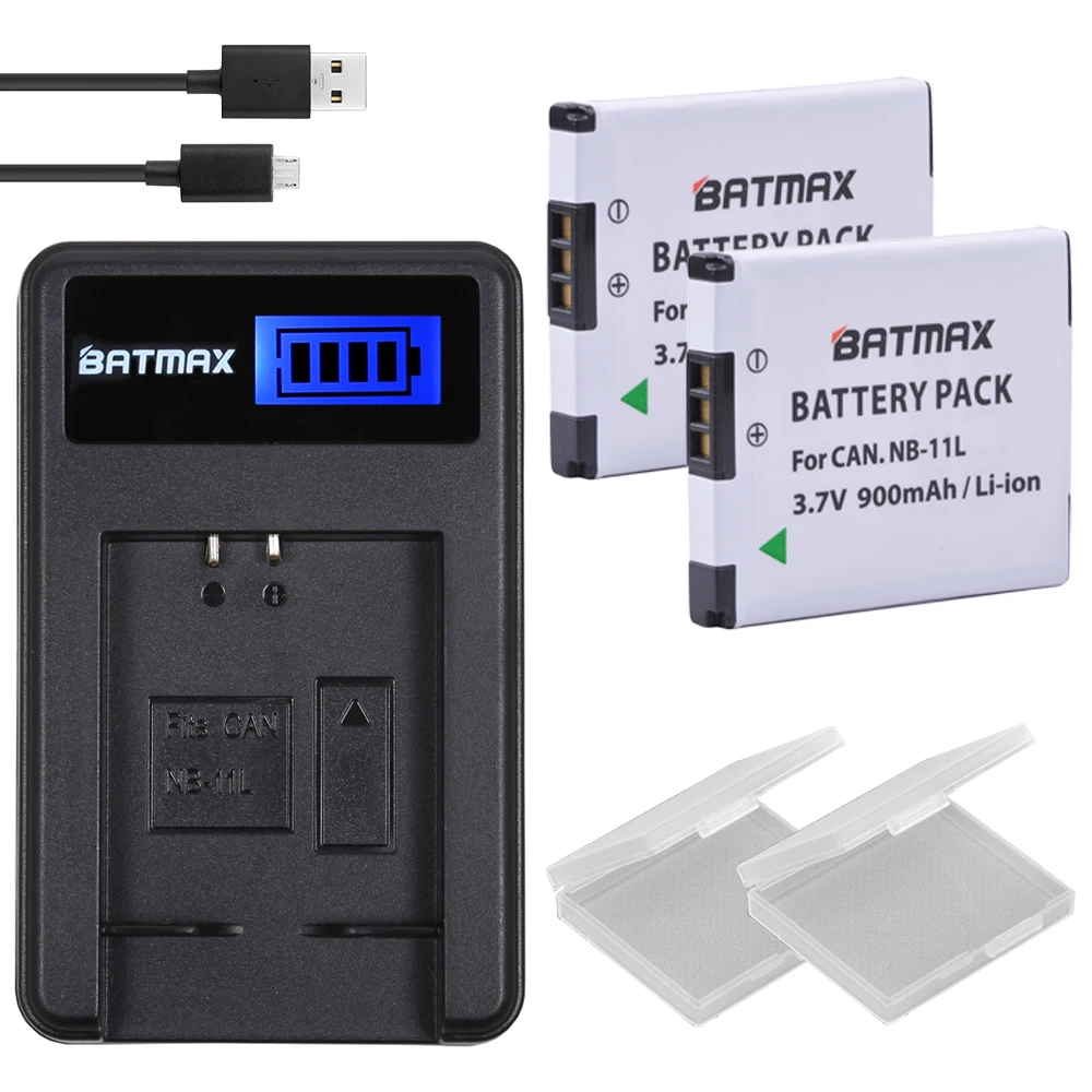 2 Pz 900 Mah Nb-11L Nb11L Nb 11L Batterie Della Macchina Fotografica & Lcd Sub Caricabatteria Per Canon Ixus 125 240Hs A3400 A4000 A2300 A2400 Z1