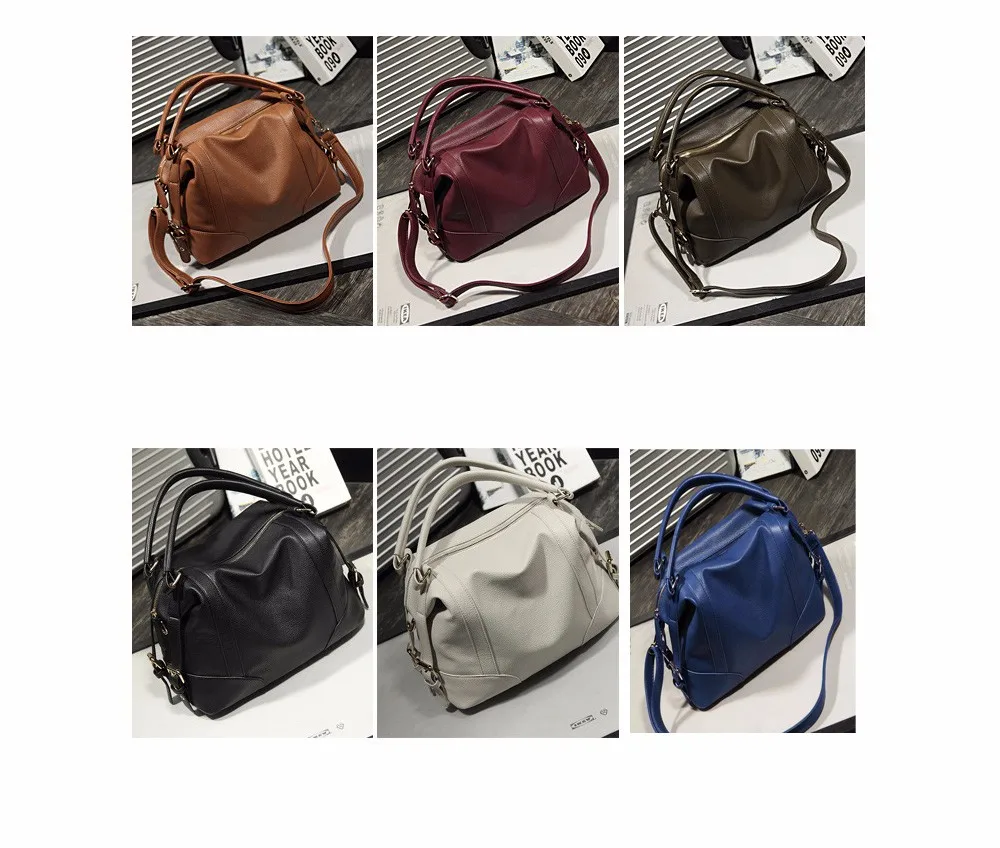 Women Fashion Soft PU Leather Handbag Lichi Pattern Female High Quality Casual Shoulder Bag Classic Solid Tote Dollar Price TTOU (1)