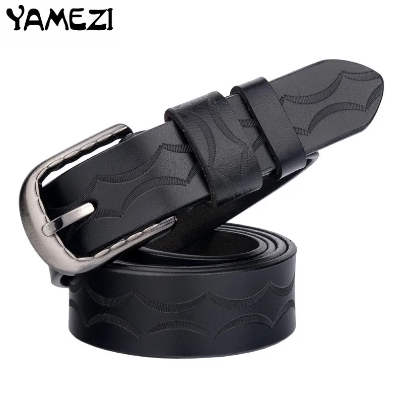 YAMEZI Designer Belts Women Strap High Quality Genuine Leather Famous