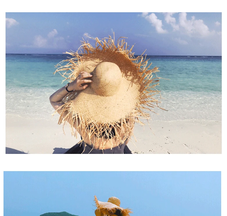 Женская летняя соломенная шляпа с бантом, широкая трава, женская летняя кепка, пляжный козырек, для отдыха на открытом воздухе, Пляжная Солнцезащитная шляпа, складная