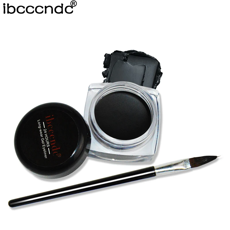 

Cosmetics Waterproof Eye Liner Pencil Make Up Black Liquid Eyeliner Shadow Gel Cream with Brush Delineador Long Lasting