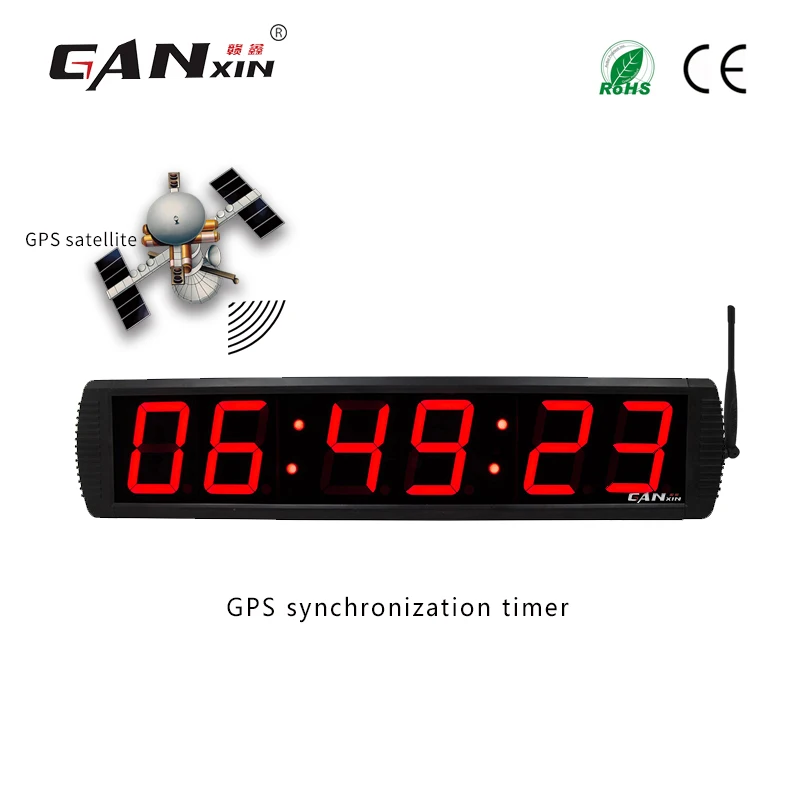 [Ganxin] светодиодный gps-часы большой цифровой светодиодный настенные часы украшение для дома совпадающее универсальное время