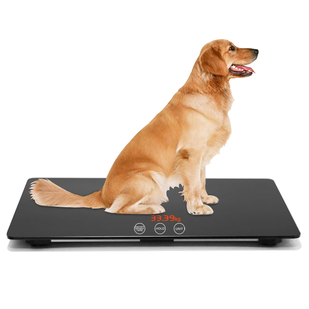 

Household Body Weight Scale Digital Weighing Equipment Large Platform Auto Hold KG LB OZ Switchable Use for Family and Dog Cat