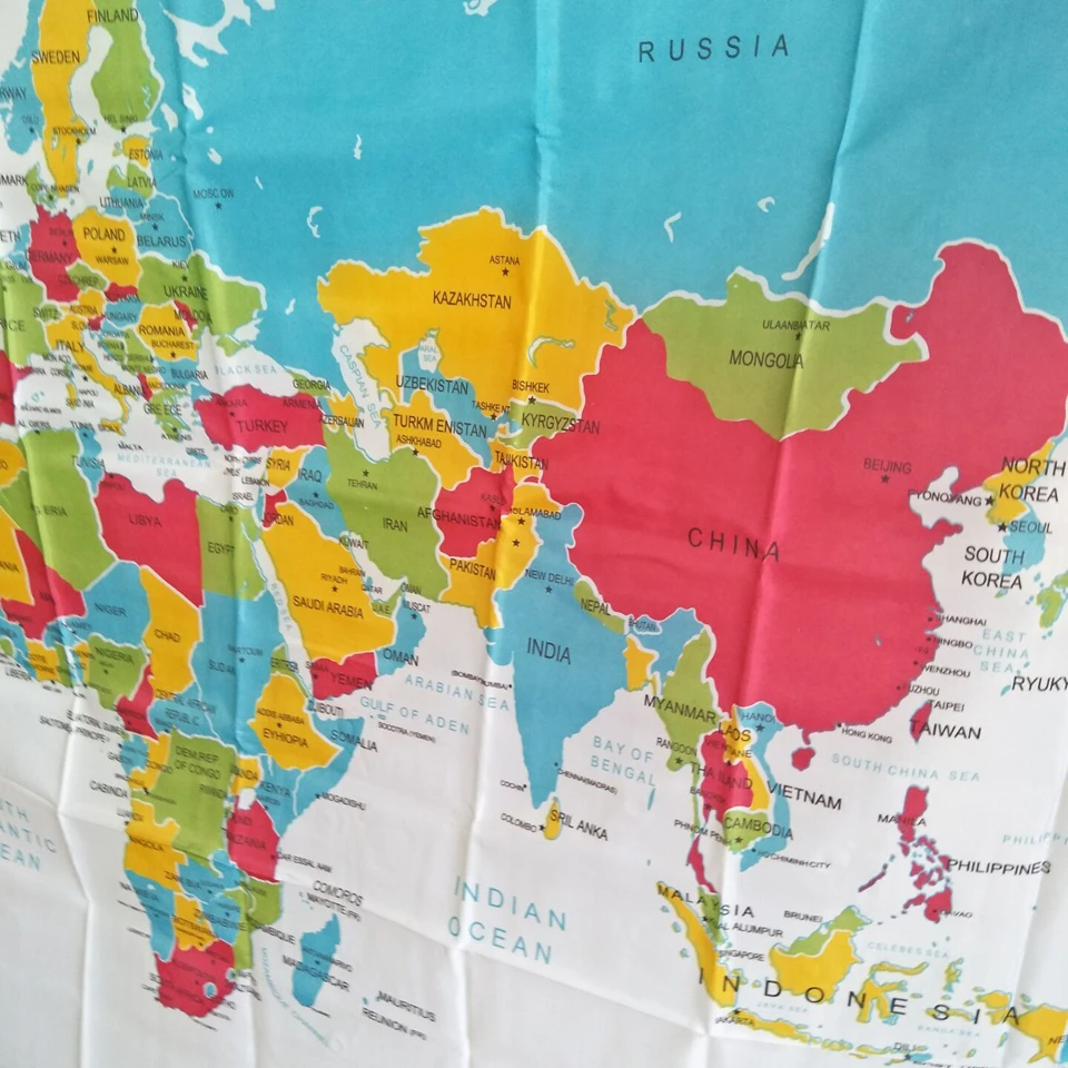svetanya 71x71 world map print shower curtains bath products bathroom decor with 12pcs hooks waterproof in shower curtains from home garden on