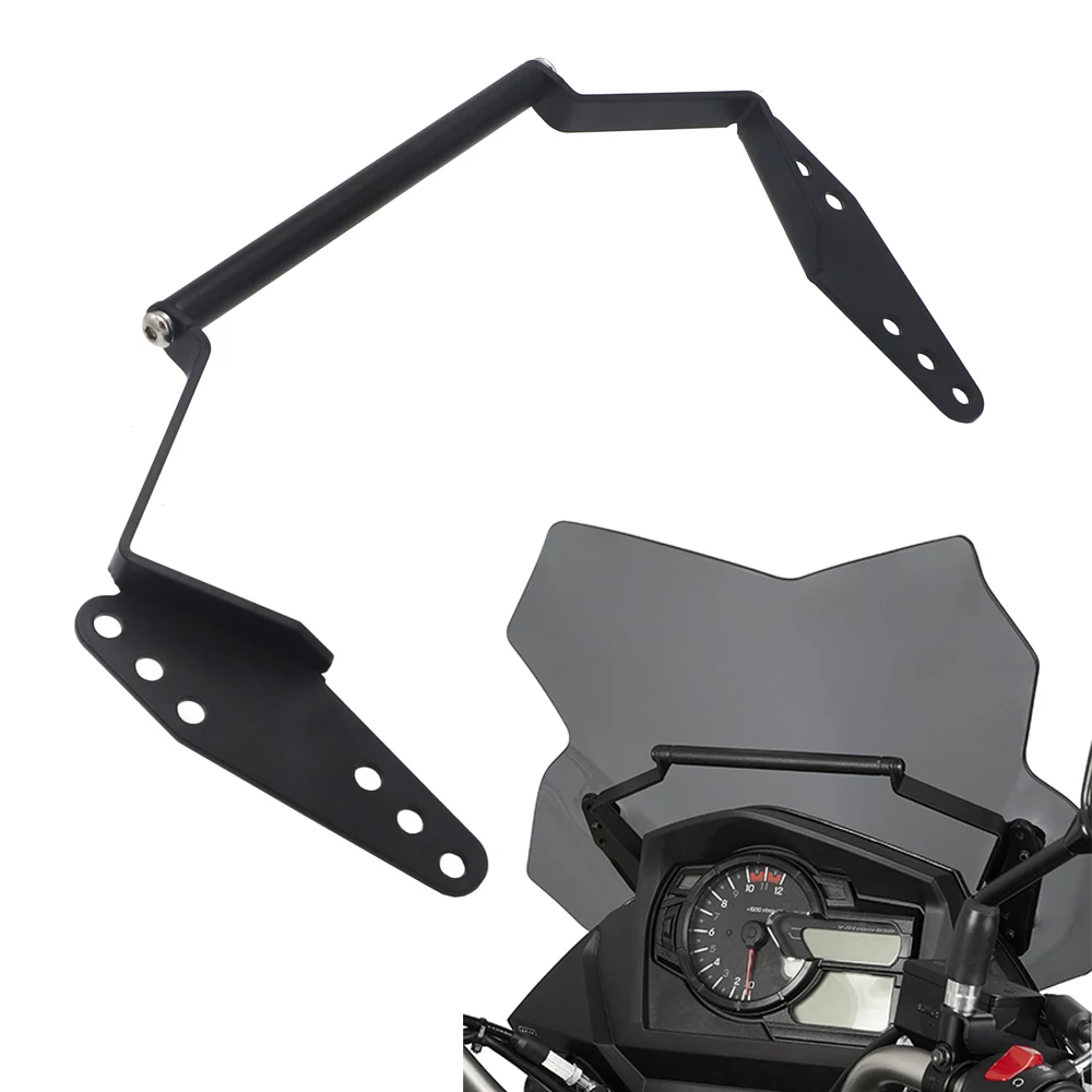 

BLACK 12mm mobile GPS navigation station frame plate bracket for suzuki v-strom 650 vstrom 650 2017-2019