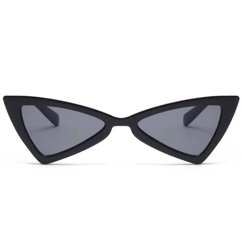 Женские принадлежности персонаж супер небольшая коробка солнцезащитные очки 1 предмет Треугольники модные Стиль кошачий глаз очки
