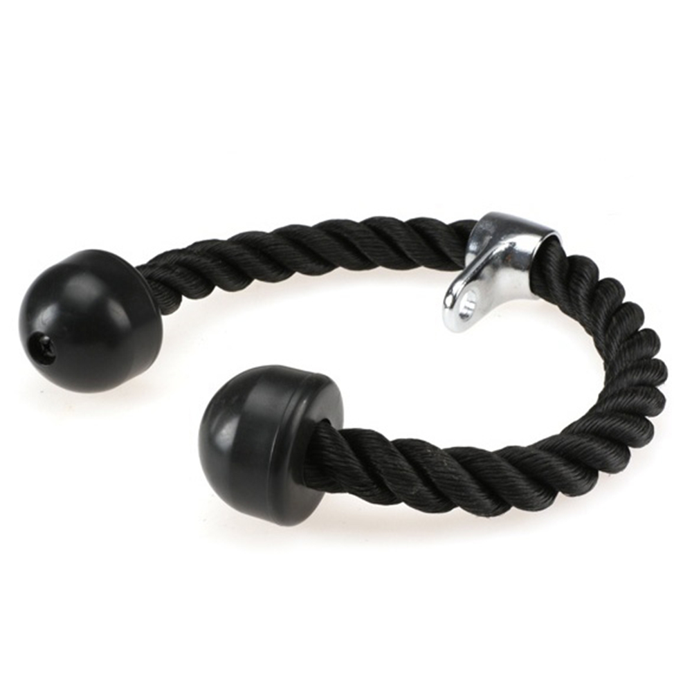 Biceps Drawstring Triceps Drawstring Commercial Gym Equipment Tricep Adjustable Nylon Rope Push Pull Down Black For Bodybuilding