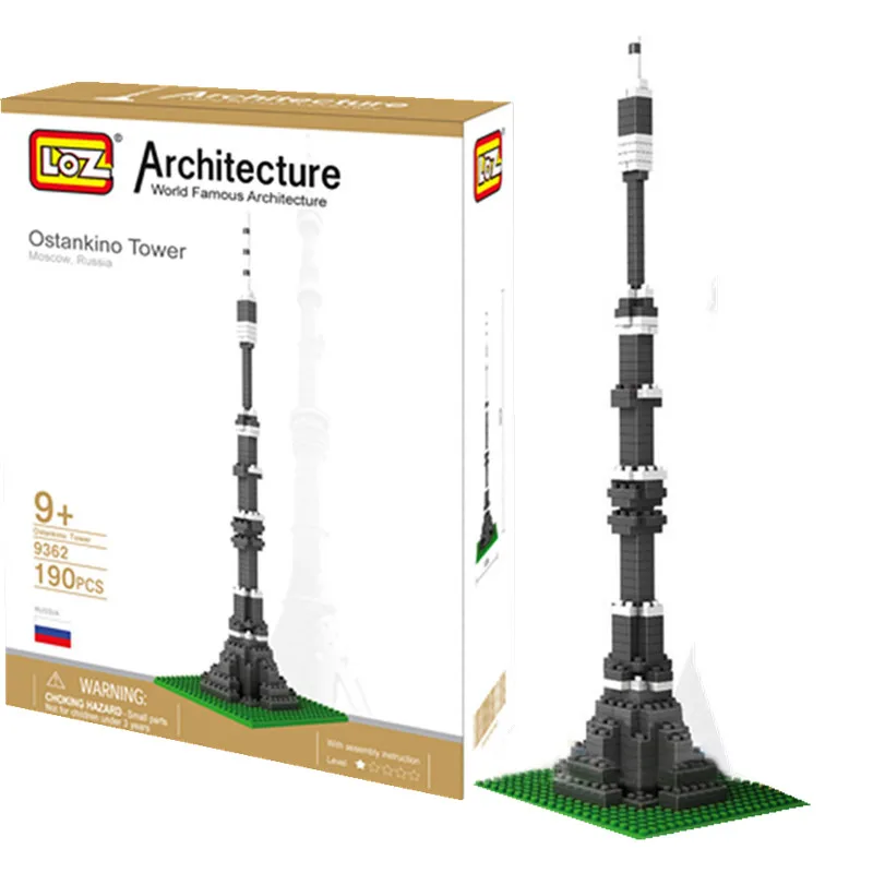 Loz 9362 Ostankino Tower Moscow compare prices on russia architecture shopping buy Loz 9362 Ostankino Tower Moscow compare prices on russia architecture shopping buy
