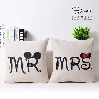 

Love pillow cover, creative Wedding cartoon Bow Mickey Mouse throw pillow case pillowcase wholesale