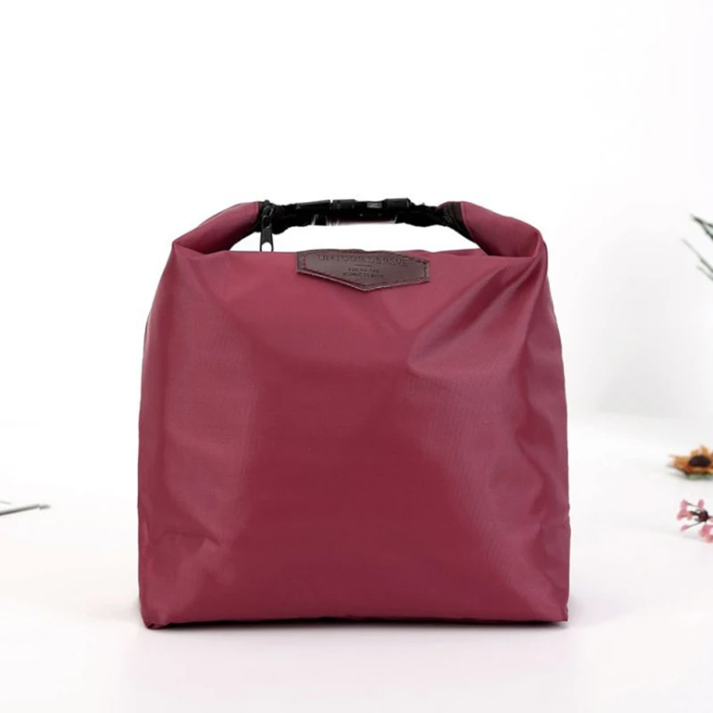 Модная домашняя сумка Luch, изолированный холщовый Полосатый чехол для пикника, термопереносная сумка для обеда, студенческие сумки для хранения еды - Цвет: coffee
