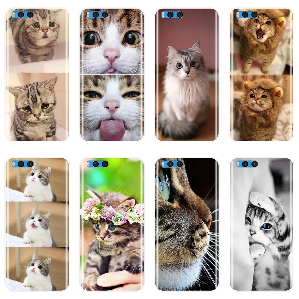 Phone Case For Xiaomi Mi Max Note 1 2 3 Silicone Cute Cat Kawaii Funny Animal Soft Back Cover Mix 2S | Мобильные телефоны и