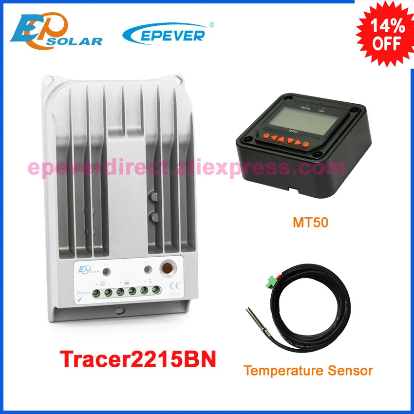 

Tracer2215BN MPPT 20A Controller 20amps EPEVER solar charging controller EPSolar brand with temperature sensor and MT50 meter