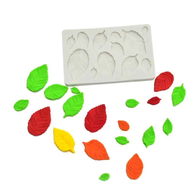 

Sugarcraft Silicone form Candy Polymer Clay Molds Making Gum Paste Rose Leaves Mold Cake Decorating Tools Kitchen Bake Tools