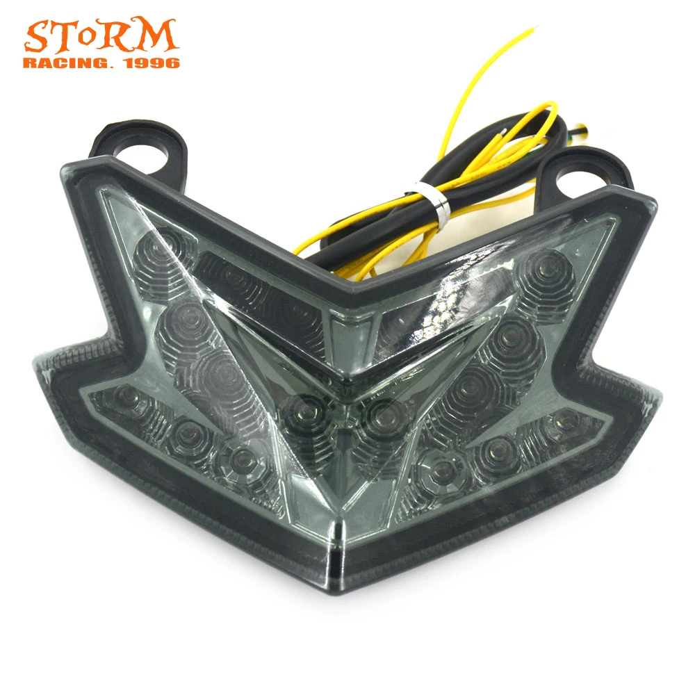 Motorcycle Black Rear Tail Light Brake Integrated LED Taillight For