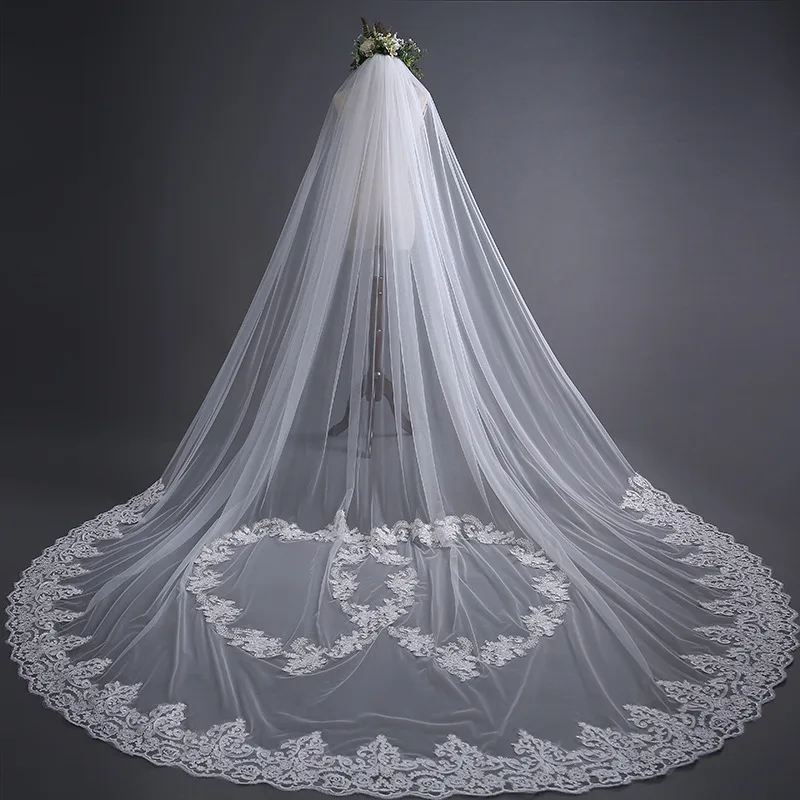 Реальные фотографии высокого качества Кружева собора ручной работы прямоугольная скатерть с цветами вуаль с расческой новая свадебная вуаль