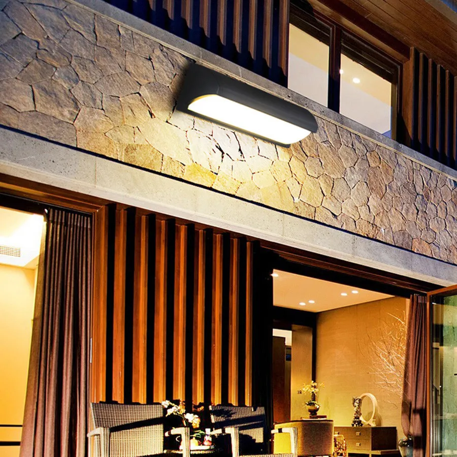 Luminária à Prova Água do Jardim ao ar Livre do Hotel Lâmpada de Parede Quadrado de Parede Beiaidi Villa Corredor Varanda d' Exterior Luz 18w 30w 10 BEIAIDI 18W 30W Villa Corredor Corredor Varanda