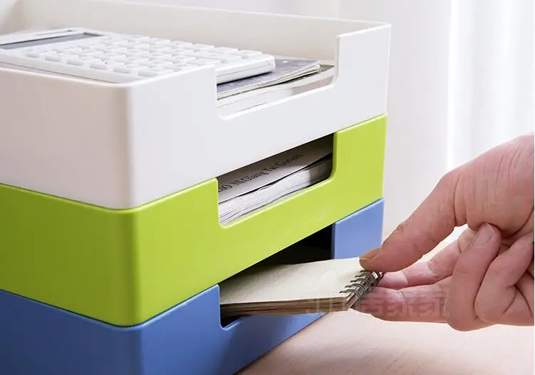 Наложенный файл коробка для хранения офисные аксессуары стол органайзер журнальный стеллаж пластиковый многослойный A4 лоток для бумаги