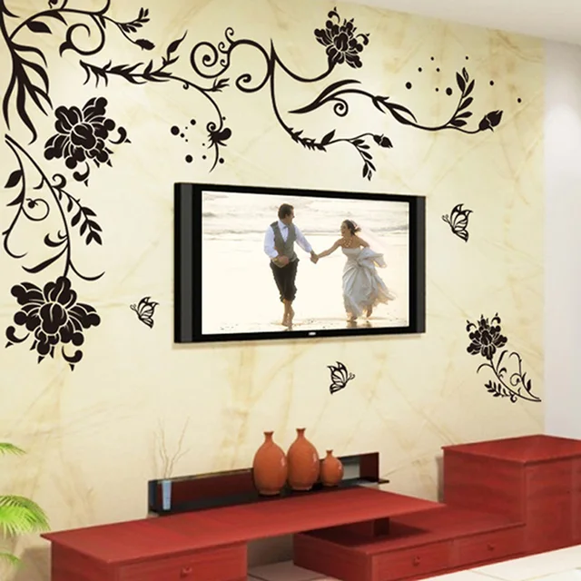 Living Room TV Background Decoration Supplies Wall Stickers Removable
