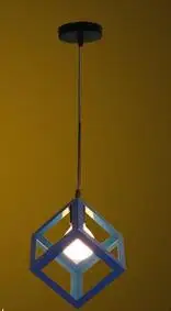 Blue cube LuKLoy, современный подвесной потолочный светильник, лофт, украшение, скандинавский подвесной светильник, подвесной кухонный светильник закрепленный люстр, светильник - Цвет корпуса: Blue cube