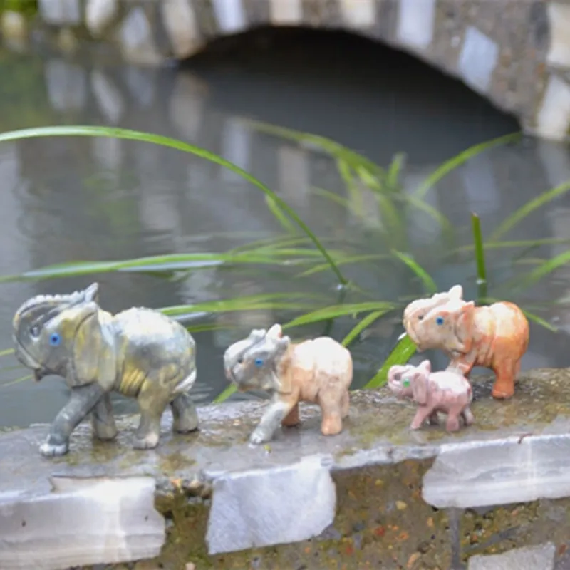 

Stone carving elephant home generation living room office decoration crafts town house courtyard animal small ornaments desktop