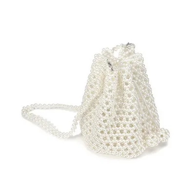 SEKUSA мягкий дизайнерский клатч с кисточкой, чехол для сумки, свадебные индийские вечерние сумки с бисером, вечерние сумки - Цвет: YM1761pearl white