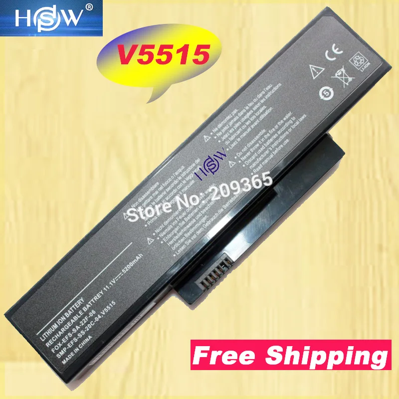 HSW Аккумулятор для ноутбука Fujitsu V5515 V5555 V6555 ESPRIMO Mobile V5535|Аккумуляторы ноутбуков| |