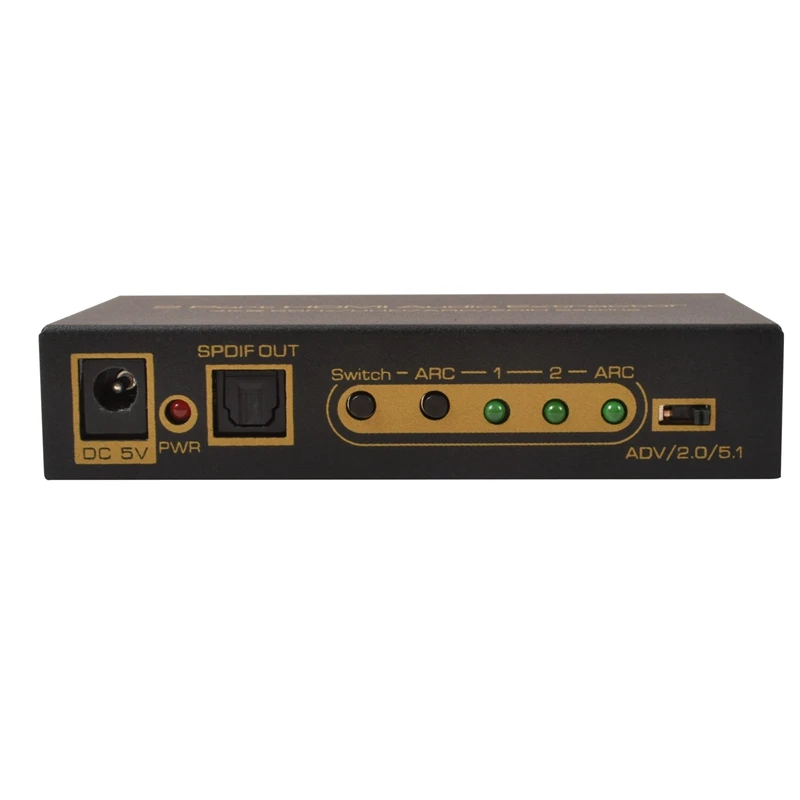 2 порта 4 k @ 60 Гц 18 Гбит/с 4: 4 HDR ARC HDMI коммутатор с оптическим SPDIF и RCA L/R аудио выход, 2 в 1 выход HDMI аудио экстрактор Switc