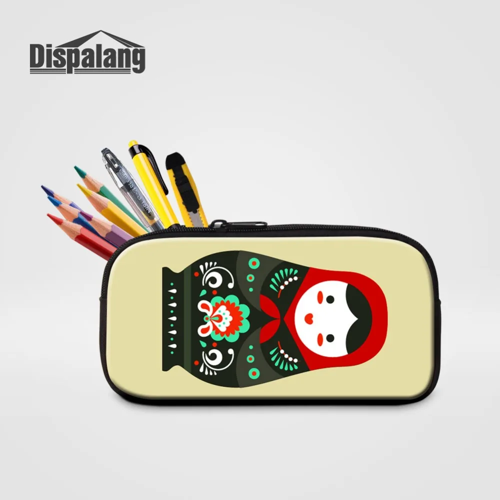 

Dispalang Russian Matryona Matryoshka Doll Women Cosmetic Cases Girl School Pencil Case Kawaii Pen Box Bags Student Stationery