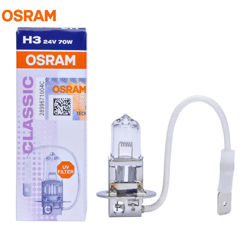 OSRAM H3 24V 70W 64156 PK22s оригинальные запасные части линии противотуманных фар грузовика использовать стандартную лампу классические OEM галогенные лампы 1X