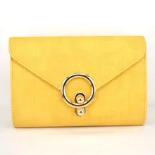 Neue Frauen Tasche Über Die Schulter Weiblich Geldbörsen Und Handtaschen Abend Umschlag-handtasche Valentine Frauen Handtasche gelb Falp tasche