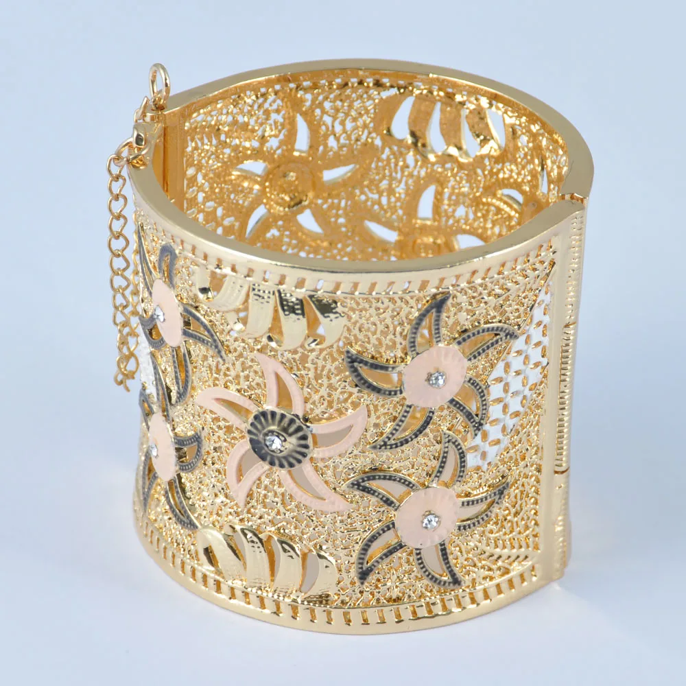 Тип ювелирных изделий Женский Браслет-манжета покрытие с 24K золото модный браслет арабский индийский свадебные ювелирные изделия