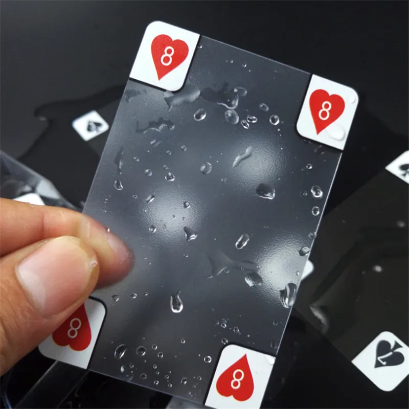 

Plastic Playing Card Creative Transparent Crystal Waterproof PVC Poker Cards Sets Family Fun Game Magic Tricks Tool 5.7*8.8 Cm