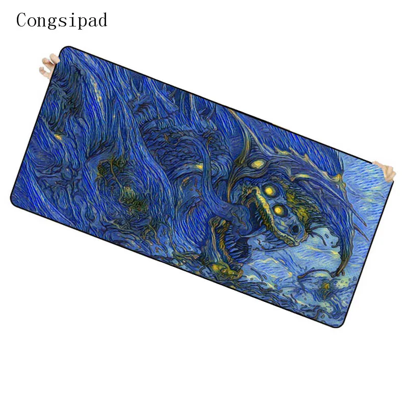 Congsipad 900*400*2 мм большой игровой коврик для мыши XL Клавиатура Настольный синий CSGO