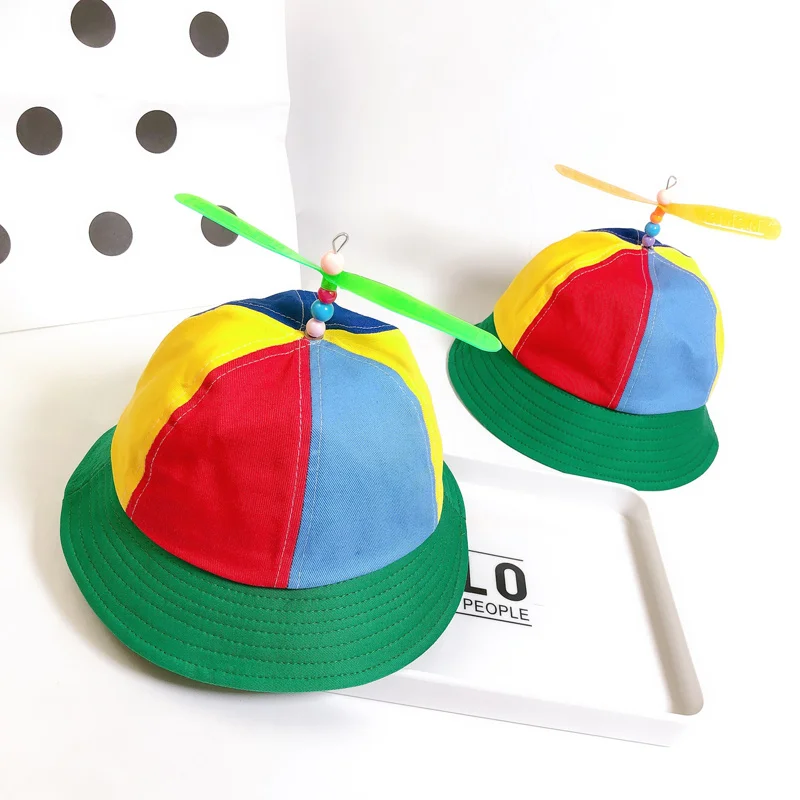 Kids Helicopter Propeller Bucket Cap 