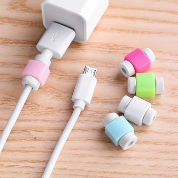 

5000pcs/lot USB Data Cable Earphone Protector Colorful Earphones Cover For Apple iPhone Samsung HTC Free shipping