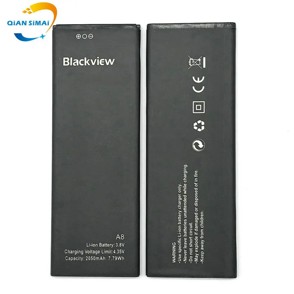 

QiAN SiMAi 1PCS New 100% high quality Blackview A8 battery for Blackview A8 Mobile Phone +Tracking Code