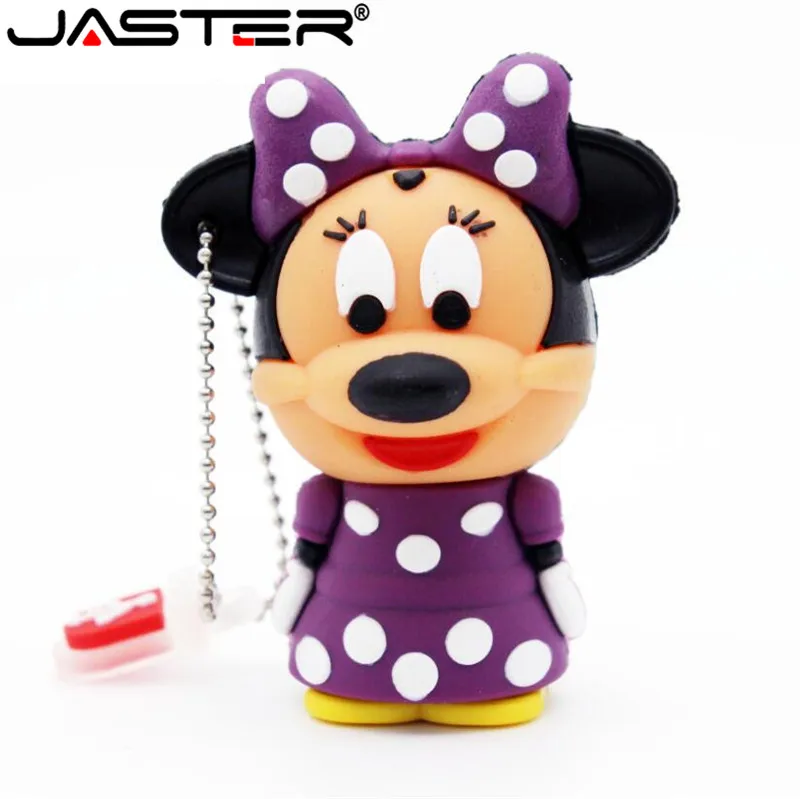 JASTER Minnie usb флеш-накопитель флешки 64 Гб 32 г 16 ГБ 8 ГБ 4 ГБ certoon брелок с мышью usb 2,0 карта памяти