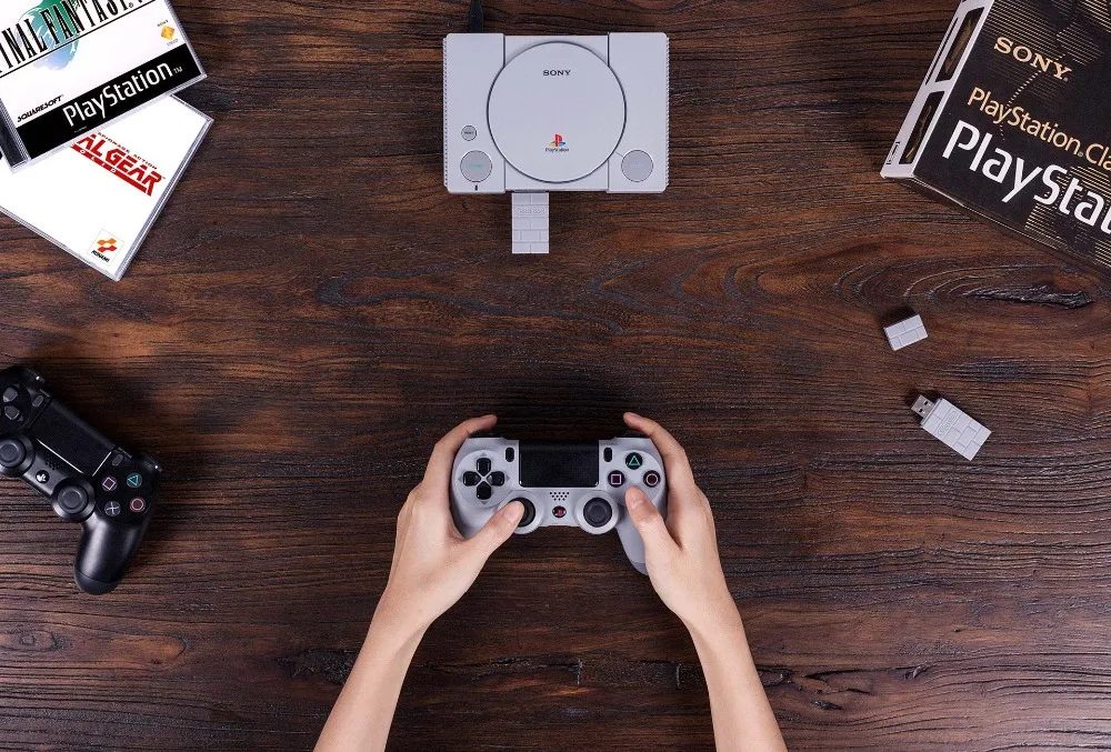 8bitdo USB Беспроводной bluetooth-адаптер для Игровые приставки классической консоли PS1 мини Поддержка PS4 PS3 НС Xbox с контроллером и поддержкой Bluetooth