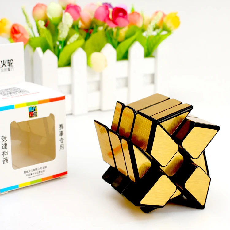 

Newest Moyu MoFangJiaoShi 3x3 Windmill Mirror Cube Magic Puzzle Brain Teaser Brushed Sticker 57mm Educational Toys Black Twisty