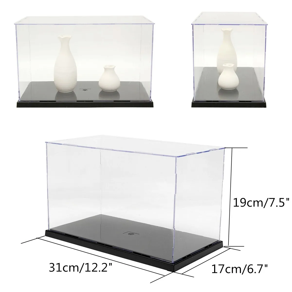 

Plastic Acrylic Display Show Box Case Toy Dustproof Tray Protection Display Box Case 31*17*19cm For Children Blocks Toys Display