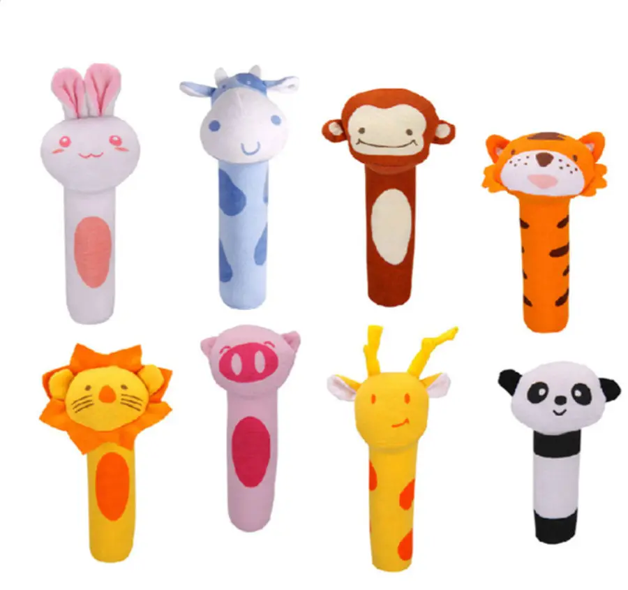 Детские игрушки плюшевые мягкие животные детские погремушки скрипучие палочки игрушки ручные колокольчики для детей Новорожденные