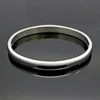 Simple Smooth Couple Jewelry Rose Gold Color Lover Bangle Plain Stainless Steel Bracelets & Bangles For Men Women Present 2