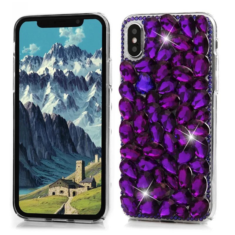 TURATA горный хрусталь чехол для iPhone X роскошный 3D Блестящий Кристалл Алмазный